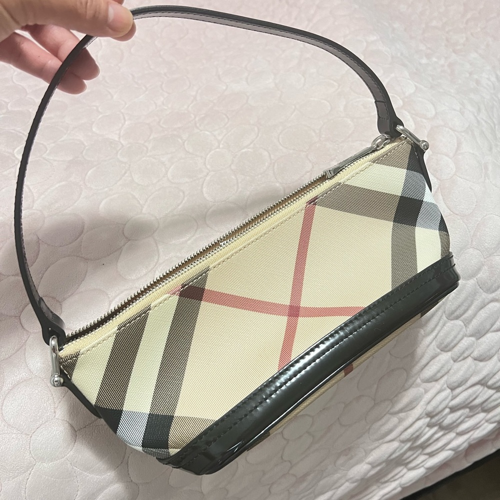 Burberry Beige and Black Super Nova Checkered Women's Bag